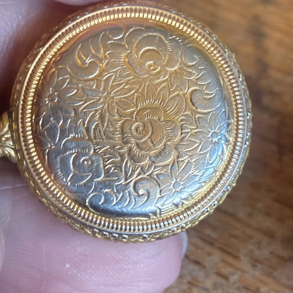 Vintage Lord Byron Floral Watch Pendant - Picture 2 of 4